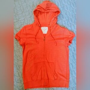 Sonoma Life & Style Short sleeve zip-up hoodie